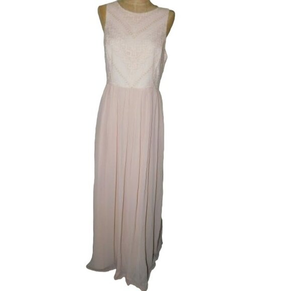 Gianni Bini Size 4 Long  Pink Gold Formal Evening Dress NWT - Picture 2 of 4